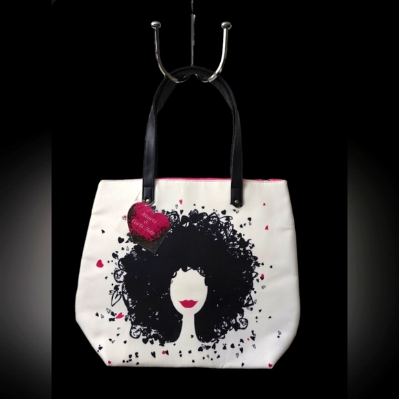 Hearts & Curls Tote Bag - Picture 1 of 3